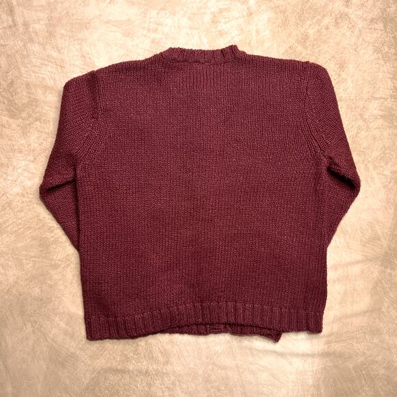 Vintage 90s Floral Embroidered Sweater Cardigan Knit Cabincore Earthy Autumn - Picture 2 of 8